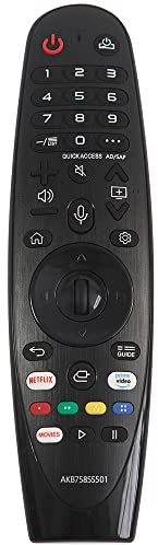 Voice Magic AKB75855501 - Telecomando sostitutivo per LG OLED QNED, NanoCell Webos Smart TV, AN-MR20GA, MR19BA, MR18BA, MR650A, con funzione puntatore