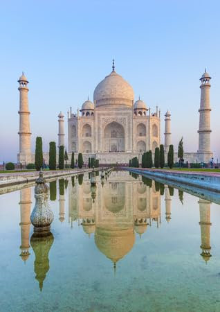 adrium Cuadro de madera 70 x 100 cm: Taj Mahal en India (71612240)