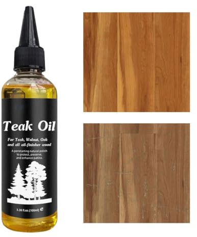 Holzpflegeöl – 100 ml Hartholzboden-Polierer, Tiefenrestaurierung, Holzpastenrestaurierer, nicht fettende Holzpflege, Teaköl für Holztisch, Schreibtisch, Schrank