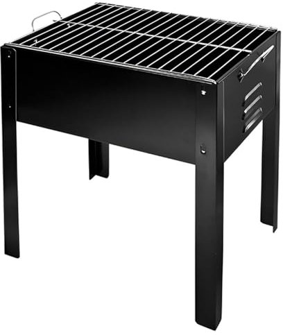 Fornacella a carbone portatile Barbecue portatile con griglia in acciaio inox arrostire carni pesce verdure spiedini