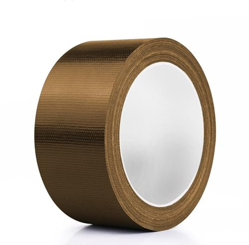 Nikovoke Nastro Marrone in Tessuto per Legatoria da 10M, 5cm, Materiale impermeabilizzante a base di tessuto, Bordi Moquette e Rinforzo Artigianale, Protezione e Copertura