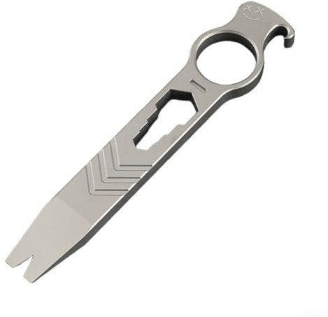 Metal Utility Bar, Portable Multitool with Lightweight Pry Bar and Screwdriver for Outdoor Adventures and Daily Tasks(Stonewash)