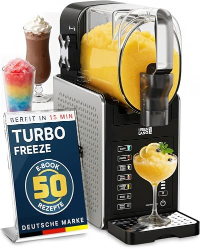 LEBENLANG Premium Slush Maschine 2L - 5 Modi & 15 Min QuickFreeze