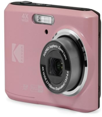 Kodak PIXPRO FZ45 Friendly Zoom 16MP 1080p Full HD Digital Camera with 4X Optical Zoom and 27mm Wide Angle Lens (Pastel Pink)