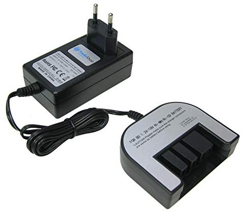 Trade-Shop Akku Ladegerät (1,2V-18V) Ladestation Schnellladegerät für Black & Decker EPC18CAK EPC18K2 EPL188KB FS146F4 FS188F4 FSD142 GC1440 GC818 GCO18SFB GKC1000L GKC1817 GKC1817L