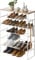 Yamazaki 3369 TOWER Schuhregal mit 6 Ebenen, weiß, Stahl/Holz, Minimalistisches Design, 66 x 25 x 87 cm (LxBxH)
