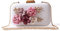 EVEOUT Blumenperle Perlen Hochzeit Handtasche für Bräute Damen Leder Abend Clutch Prom Party Tasche für Frauen Kleine Umhängetasche Geldbörsen für Mädchen