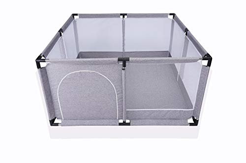 Star Ibaby Laufstall Oxford XL für Babys, ultraleicht, Grau (Soft Grey)