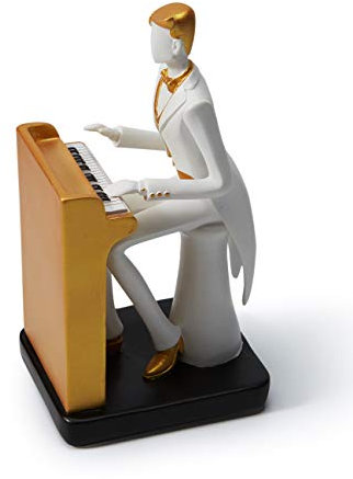 HAUCOZE Musik Figuren Skulpturen Modern Arts Geschenk Klavier Dekor Statue Polyresin 22cm