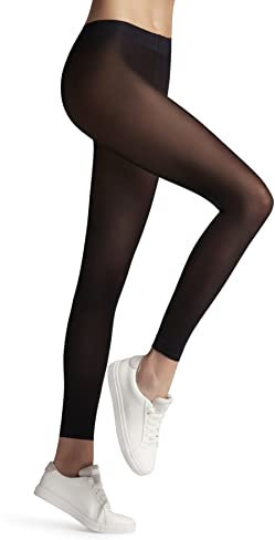 FALKE Matt Deluxe 30 DEN W Le Transparents Unis Leggings, Noir Black 3009, S Femme