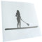 Kiwistar - Autoaufkleber - Stand Up Paddling Figur - silber - 24x14cm - Heckscheibe Auto Aufkleber wetterfest für Kfz LKW Mofa Truck - Sticker außen selbstklebend Tuning Zubehör für Fenster Fahrzeug