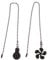 minkissy Deckenventilator Zugkette Metallperlen Kugel Kette Verl?ngerung Deckenleuchte Fan Kette für Badleuchte Deckenleuchte Deckenlampe 2 Schwarz Nachttischlampe Zugschalter