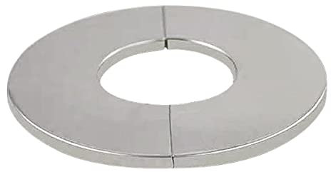 Cozylkx Selbstklebende Dekorative Abdeckung Für Wasserhähne, Runde Rosette, Edelstahl, Geteilter Flansch,ID 42mm/OD 100mm