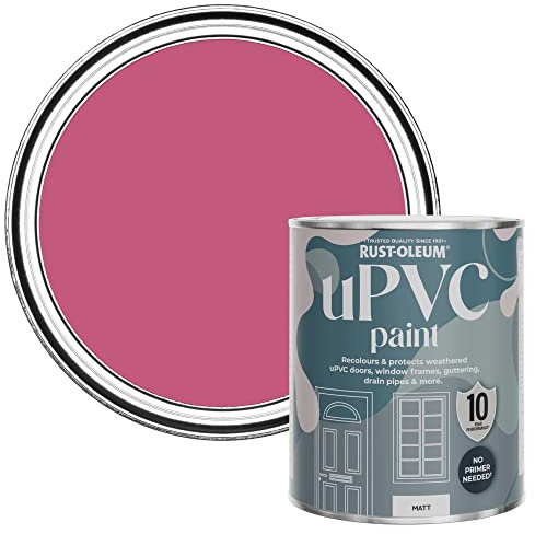 Rust-Oleum Pink uPVC Door and Window Paint in Matt Finish - Raspberry Ripple 750ml