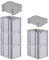PROREGAL SparSet 5x Eurobox NextGen Grip mit Auflagedeckel & 4 schwarzen Schiebeschnappverschlüssen, HxBxT 32x30x40cm, 30 L, Grau, Griffe geschlossen, Eurobehälter, Transportbox