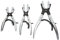 3Pcs Hose Pinch Off Pliers, Hose Clamp Pliers Line Clamps Ratcheting Jaws Swiveling Universal for Automobile Radiator Hose, Brake Hose, Coolant Pipes (205mm 245mm 305mm)
