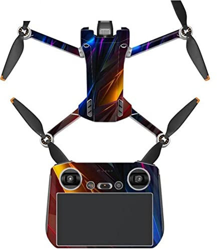 yanlisheng1 Skin für DJI Mini 3 Aufkleber Full Drone Set + Controller Skins Kompatibel mit DJI Mini 3 Pro Wasserdicht Kratzfest Multicolored PVC