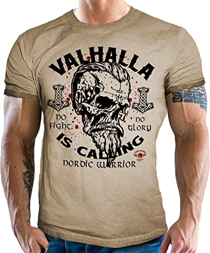 Herren T-Shirt für Wikinger Nordmann Keltic Fans der nordischen Mythologie