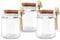 Generic 250ml Glass Jar Set with Cork Lid and Wooden Spoon - Airtight Storage for Spices, Herbs, Coffee, Tea, Bath Salts, DIY Crafts - Set of 3