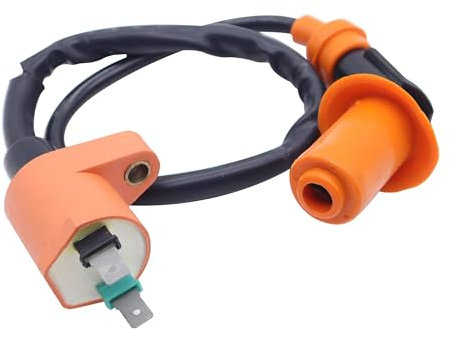 HISports ATV Zündspule Motorrad Niederspannung in Hochspannung Zündspule für 150CC 200CC 250CC ATV Motorrad Moped Go Kart Scooter(Orange)