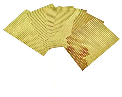 6 Sheets x 600pcs Mirror Mosaic Self Adhesive Disco Ball Mirror Tiles DIY Craft Decoration (5x5mm,Gold)