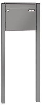 RENZ/Basic B/Freistehende Briefkastenanlage Standbriefkasten/RAL-Farbe 9007 Volumen 12 L/zum Einbetonieren/Dein-Briefkasten.de