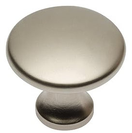 BRESKO 1-20 Stk Möbelknöpfe Möbelknauf Knopf Möbelgriffe Knauf Schrank Schrankknopf Schubladenknopf Schubladen UDINE (10, Nickel matt)