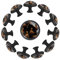Halloween Broom Cabinet Knobs 12 Pack Mushroom Shape for Decor Door 35mm Pull Handle for Cabinet Drawers, Closets, Cupboard