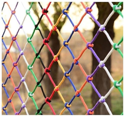 Schutznetz Sicherheitsnetz Nylon Ladungs Seilnetz Farbe Dekoratives Seilnetz, Kinder Fallschutznetz, Treppen Schutznetz, Sicherheitsnetz, Outdoor Balkon Zaunnetz(Size:2 * 3M(7 * 10ft))