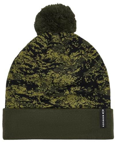 Oakley Bedruckte Bommelmütze für Herren, Tiger Camo Green, Einheitsgröße