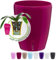 Happyplants ORCHIDEA Clear Orchid Self-Watering Flower Pot Planter With Water Level Indicator Water Reserve And Drainage Holes (Violet, Ø 16.5CM - 3.3L)