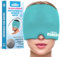 Perfect Remedy Migräne Maske, Kopfschmerzen Mütze für Wärme-/Kältetherapie, Bequeme Kühlmaske für Geschwollene Augen & Nebenhöhlenentzündung, 1 Stück, Hellblau