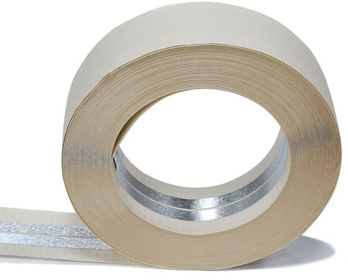XZRDINGJIE Drywall Corner Tape with Metal, Metal Corner Tape Reinforced for Walls Drywall Paper Tape No Adhesive Tape 100FT