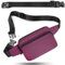 IHIGOGOFA Marsupio per Uomo Donna Sportivo Unisex con Cintura Regolabile Estesa 30 cm Marsupi Impermeabile per Outdoor Passeggiate Escursionismo Trekking Ciclismo Viaggio (Viola)
