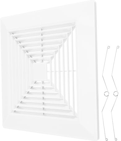 OSALADI Hotte Aspirante De Salle De Bain La Bouche D'aération Recouvre Le Plafond Couvercle De Ventilateur De Plafond De Couvercle Du Ventilateur D'extraction Abdos Blanche