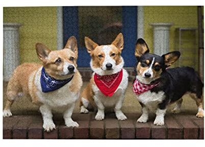 1000 Stück Welsh Corgi Dog Jigsaw Puzzle Puzzle für Erwachsene Kinder Die Jungen Puzzles für Erwachsene Puzzle Spiel Spielzeug Geschenk