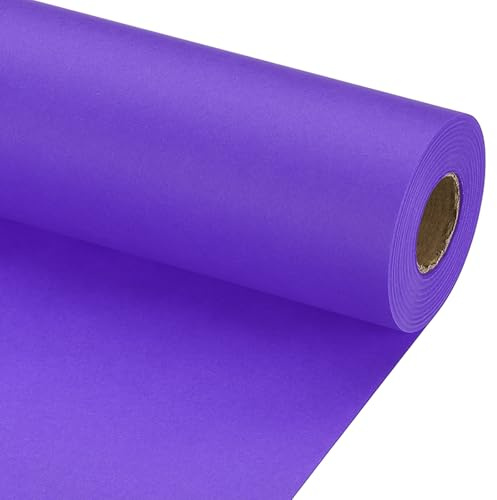 PATIKIL 29.6cm Papier d'Emballage, 20 Mètre Rouleau de Papier Cadeaux 70 GSM pour Décoration Tableau d'Affichage Emballage Cadeau Noël Anniversaire Nouvel An Fête Mère Père, Bleu Violet