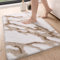 DEXI Tapis Salle de Bain Antidérapant 61 x 92 cm, Microfibre Douce et Confortable, Super Absorbant, Extra-épais, Lavable en Machine pour Baignoire, Douche, Chambres, Blanc