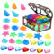 VICASKY 1 juego de diversión la decoración de fiesta en la piscina fiesta de la piscina piedras preciosas cara para festivales flotantes para adultos diamantes falsos piedras preciosas cofre del