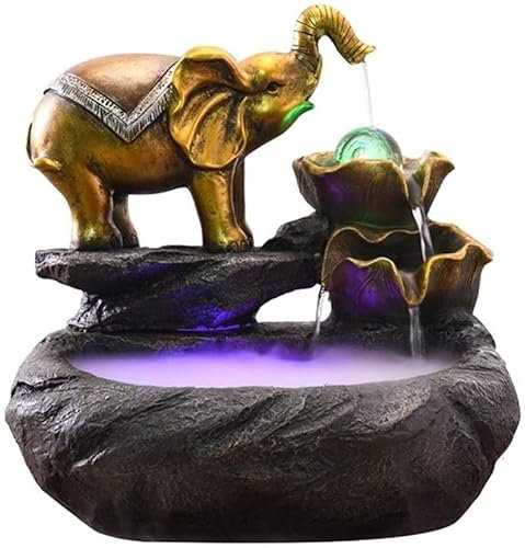 Indoor Water Feature Creative Desktop Fountain Elephant Shape Fountain Home Office Decoration Crafts Suitable For Gifts Water Features for The Garden