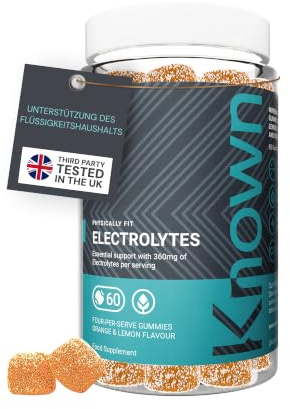 Known Electrolito Gummies – Sabor Naranja & Limón – Suplemento Vegano Gominolas con Calcio, Magnesio, Potasio, Sodio & Cloruro – Hidratación & Recuperación – 15 Porciones – Para Hombres & Mujeres