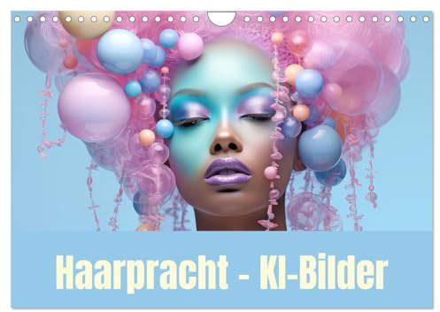 Haarpracht - KI-Bilder (Wandkalender 2026 DIN A4 quer), CALVENDO Monatskalender: Atemberaubende Haarkunst (CALVENDO Menschen)