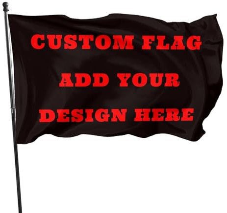 HWFOI Fahne Selbst Gestalten, Personalisierte Flaggen Home Wanddekoration (2.5X4 FT) individuelles Garten Yard Schild fügen Sie Ihr eigenes Bild hinzu, Text, benutzerdefinierte Flaggenbanner