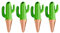 Kalttoy Lot de 4 globes d'arrosage automatique en forme de cactus