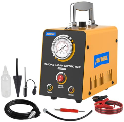 AUTOOL Rilevatore di perdite sottovuoto, 12 V, per Tubi del Carburante in Veicoli, Motore compressore d'Aria Integrato con manometro per Auto, Moto, Camion, Barche