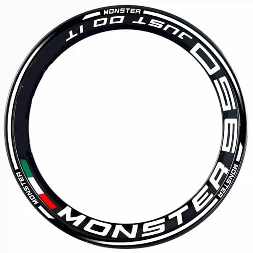 Adesivi Mozzo Ruota Set Completo Adesivo per Moto Stripe Notte per Monster per Ducati Monster 797 1200 Adesivo per Mozzo della Ruota Moto Cerchioni Adesivo(Colore 1)