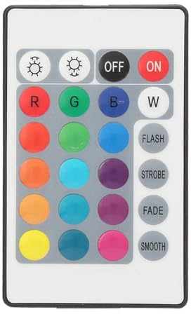 Dioche Telecomando LED 5 V 24 Tasti RGB Striscia Luminosa LED Telecomando Wireless, Configurazione Semplice, per Luci Decorative e Altro, Controller IR USB (#1)
