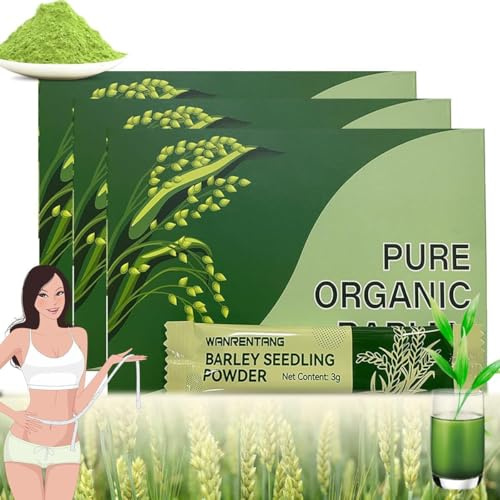 Polvere d'orzo verde naturale, polvere di succo d'erba d'orzo biologica, per donne e uomini, per chi resta alzato fino a tardi e ha cattive abitudini di vita