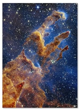 Close Up James Webb XXL Poster Pillars of Creation | NASA Weltraum Wandposter | Kosmos Nebel XXL Wandbild für Wohnzimmer, Büro und Sternenfans | 140 x 100 cm