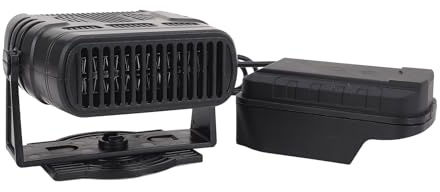 VELATEMOR Riscaldatore Alimentato a Batteria per Batteria da 18 V, Riscaldatore Ceramico Compatto con Rotazione a 160° e Rotazione a 360°, Riscaldamento Rapido per Cantiere, Auto, Campeggio